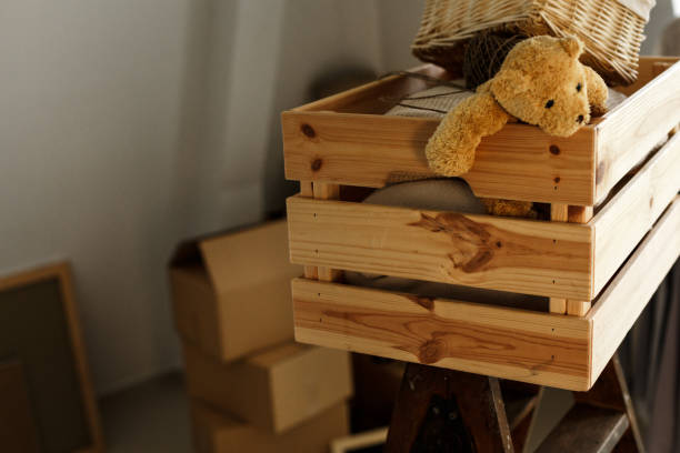 istock Toys and stuff in wooden crate 1153537214