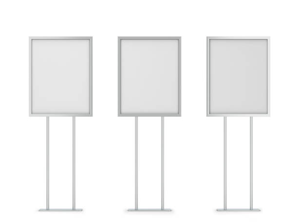 istock Blank poster stand mockup 1153537515