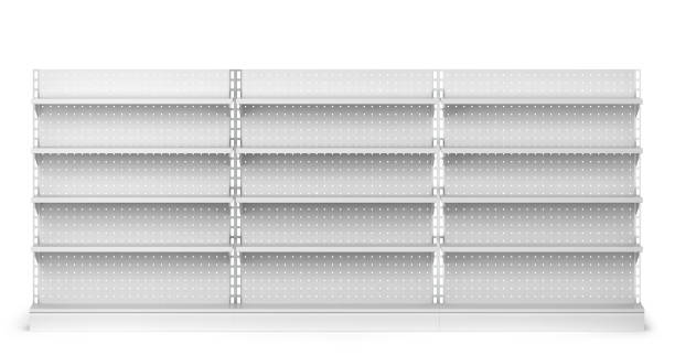 istock Empty market shelves mockup 1153537519