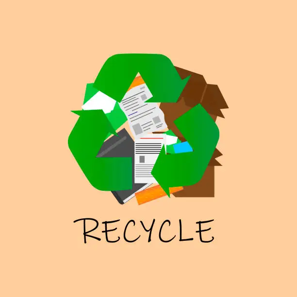 Vector illustration of Recycling icon