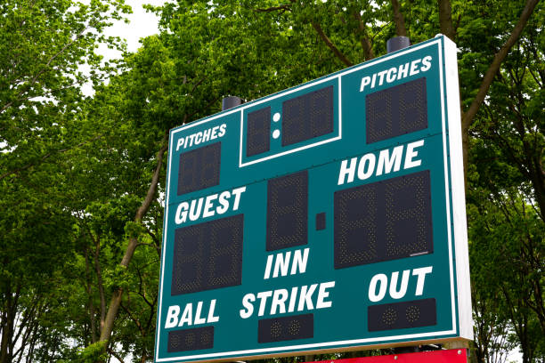 야구 점수 판 - scoreboard baseball blank outdoors 뉴스 사진 이미지