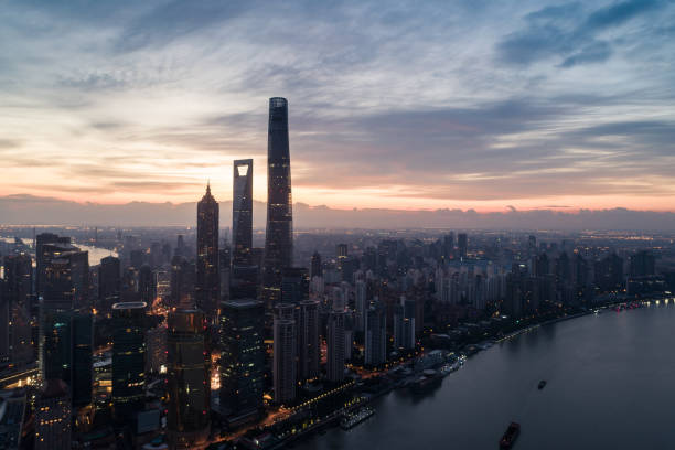 istock Aerial view over The Bund, Shanghai 1153553343