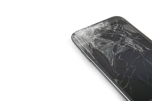 istock Smartphone drop to the floor and screen damage broken isolated 1153554330