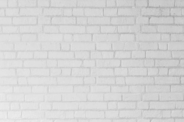 istock Abstract white brick cement wall texture background, grunge block grey concrete construction architecture pattern surface wallpaper, interior design style modern concept. 1153556315