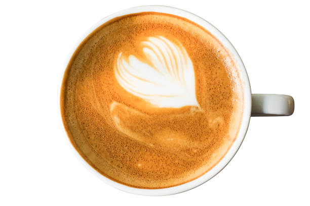 istock Cappuccino coffee in a white cup on a white background 1153563905