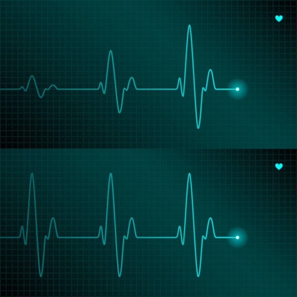 istock A fine blue line of the ECG with a tiny heart symbol 115357013