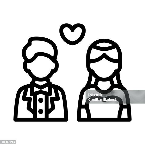 Marriage Icon Stock Illustration - Download Image Now - Adult, Bride, Bridesmaid