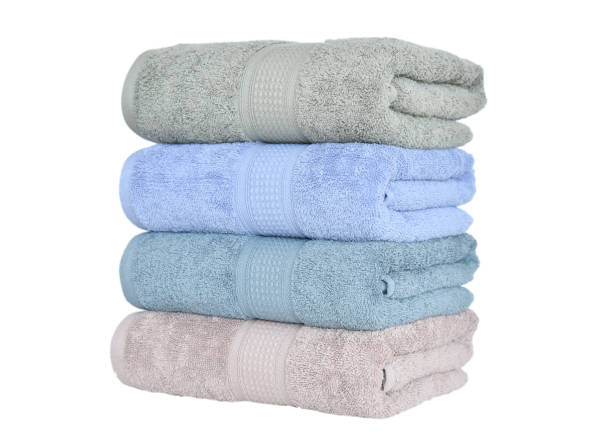 istock STACKED SOFT COTTON BATH TOWEL 1153575440