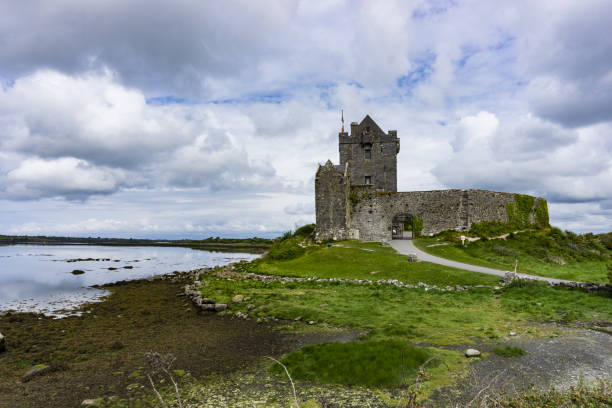 château de dunguaire, maison de la tour du xvie siècle dans le comté de galway près de kinvarra, en irlande. - kinvara photos et images de collection