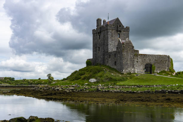 château de dunguaire, maison de la tour du xvie siècle dans le comté de galway près de kinvarra, en irlande. - kinvara photos et images de collection