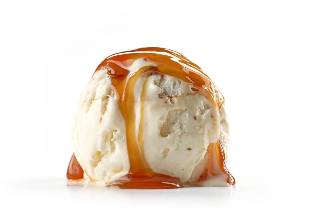 istock ice cream with caramel sauce 1153586438