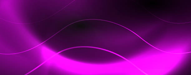 istock Dark abstract background with bright color neon lights and lines. Glowing background 1153586493