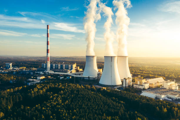 istock A Power plant with white smoke over it's chimneys 1153590853