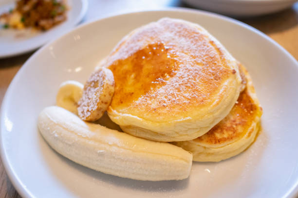 istock Pancakes with Banana. Pancake is a flat cake. 1153594732