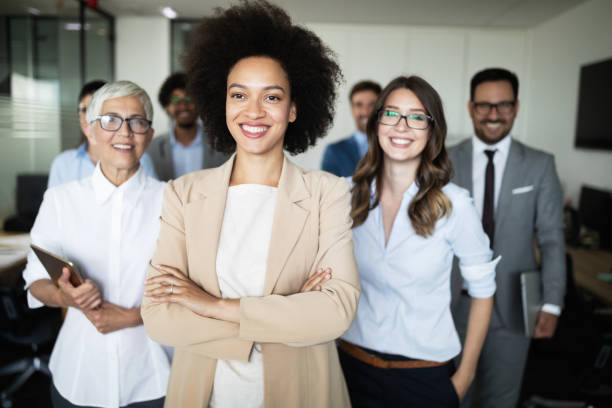 istock Successful business group of people at work in office 1153595188