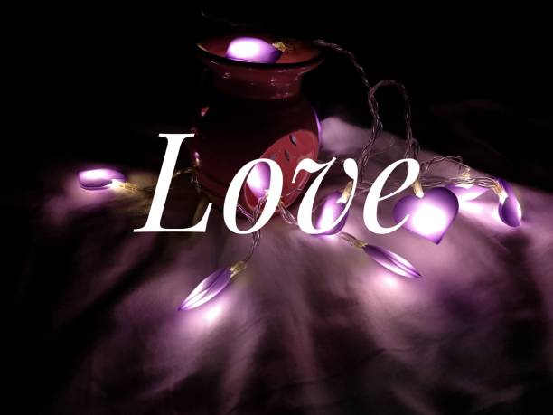 istock Love texture with a beautiful color light led background. 1153599316