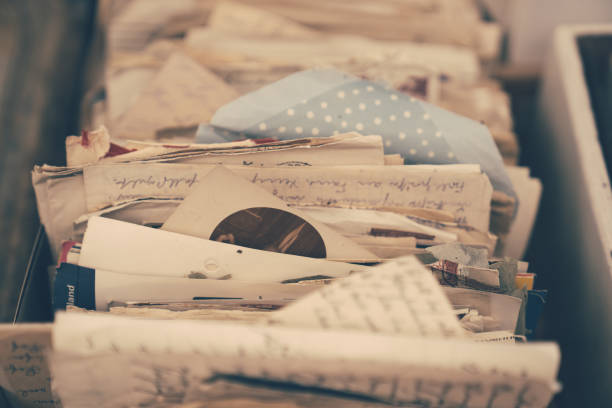 istock Old letters and photos in a box 1153606558