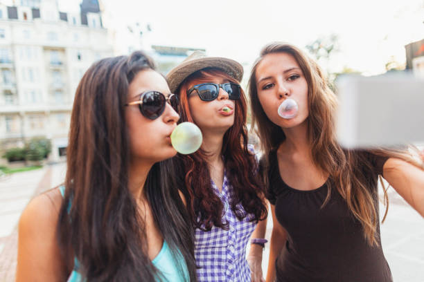istock Take selfies and chew bubblegum 1153608362