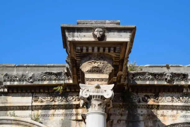 Photo of Element columns of ancient structures.