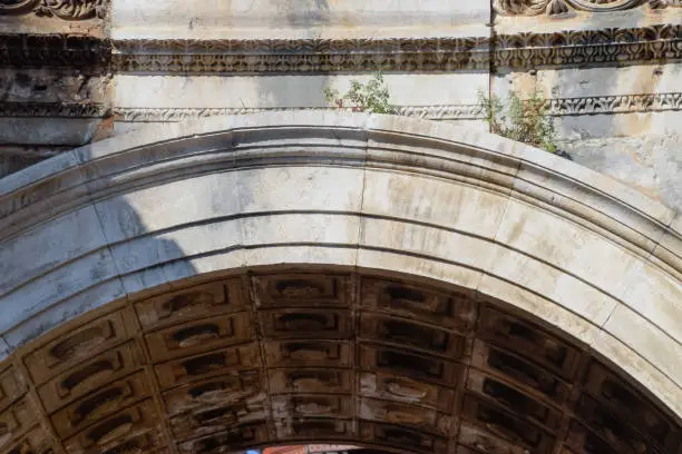 Photo of The arch of the gate of Hadrian.