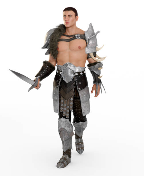 istock Medieval warrior in a fantasy outfit 1153613048