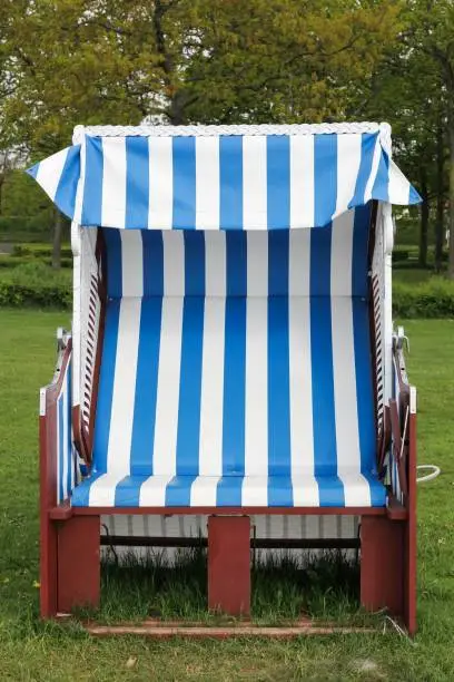 Strandkorb or beach-chair in Denmark