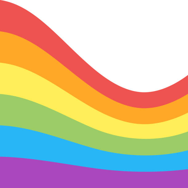 Rainbow flag design Vector illustration of the rainbow flag social awareness symbol audio stock illustrations