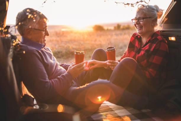 istock Senior couple outdoors with car 1153614533