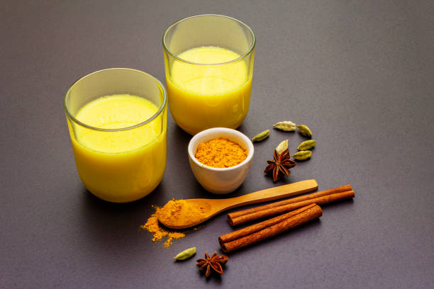 istock Golden turmeric milk and latte 1153616694