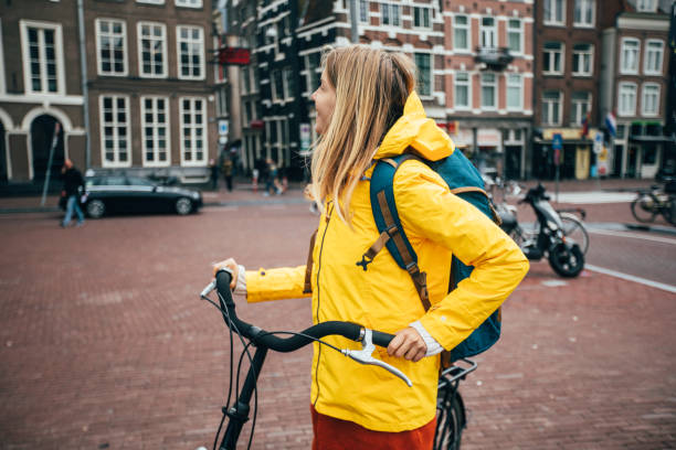istock Rainy and cold day in Amsterdam 1153618335