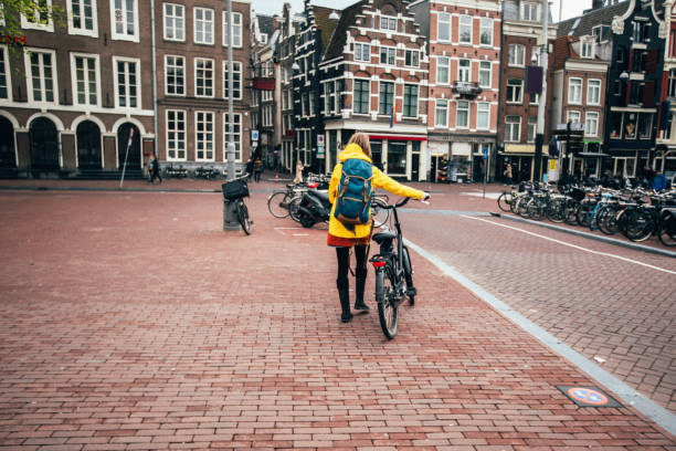 Rainy and cold day in Amsterdam