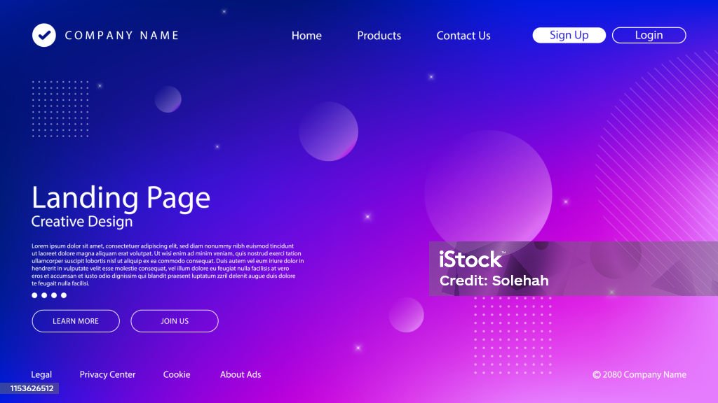 Layout Loading Backdrop Website Website Landing Page Illustration Abstract Modern Vector Background ...