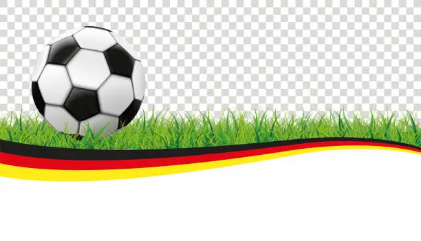 Vector illustration of Football Grass Header Germany Transparent