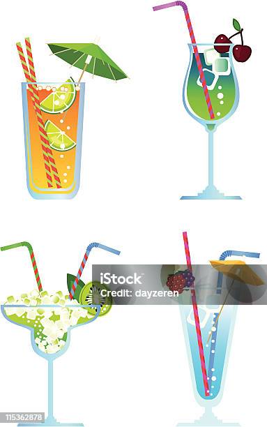 Des Cocktails Vecteurs libres de droits et plus d'images vectorielles de Alcool - Alcool, Boisson, Cerise