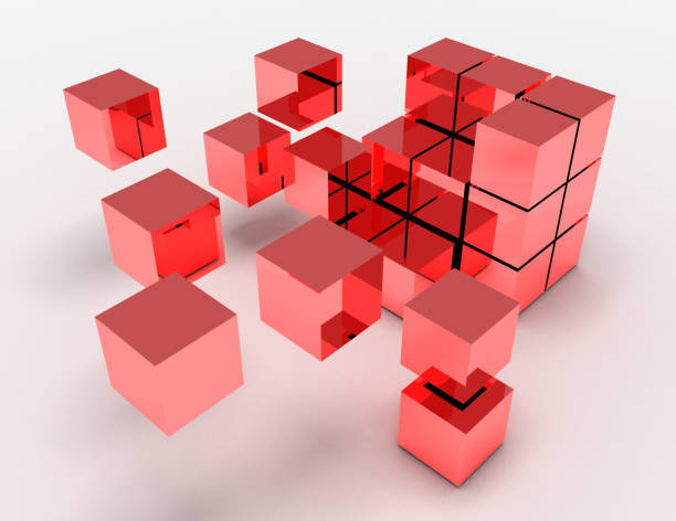 koncepcja abstrakcyjnych modułów - skill cube standing out from the crowd simplicity zdjęcia i obrazy z banku zdjęć