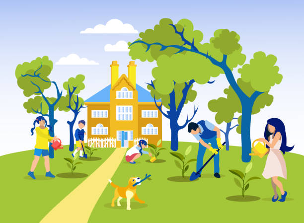 8,400+ Family Garden Illustrations - iStock