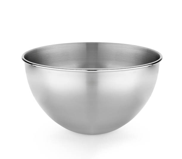 istock Stainless steel bowl. Isolated on white background 1153637101
