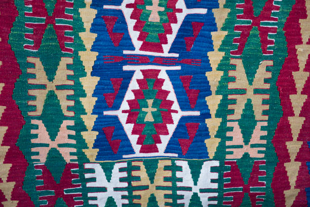 istock Traditional Georgian carpet with typical geometrical pattern 1153637582