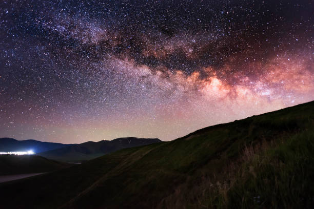 istock Beautiful milky way galaxy. Astronomy space background. 1153638346