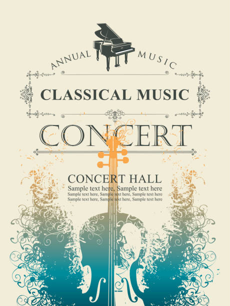 illustrations, cliparts, dessins animés et icônes de affiche pour le concert annuel de musique classique - playbill