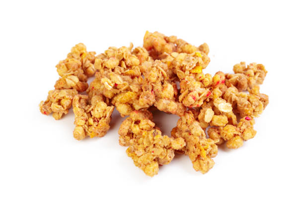 istock Oat Granola breakfast cereal isolated on white background 1153638893