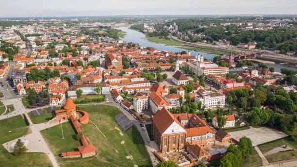 istock Aerial view of Kaunas downtown 1153639752