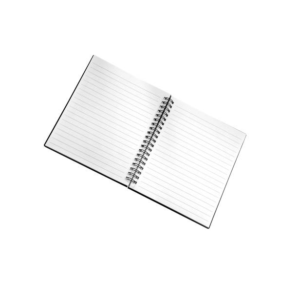 istock blank background. paper spiral notebook isolated on whit 1153639789