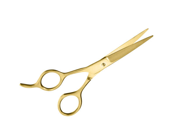a pair of golden vintage scissors
