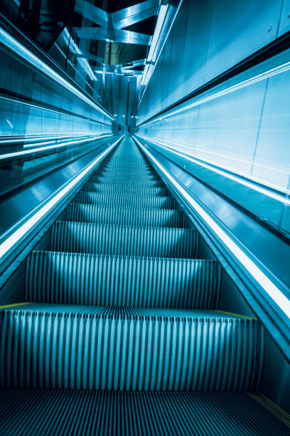 istock View of escalator in modern station 1153640314