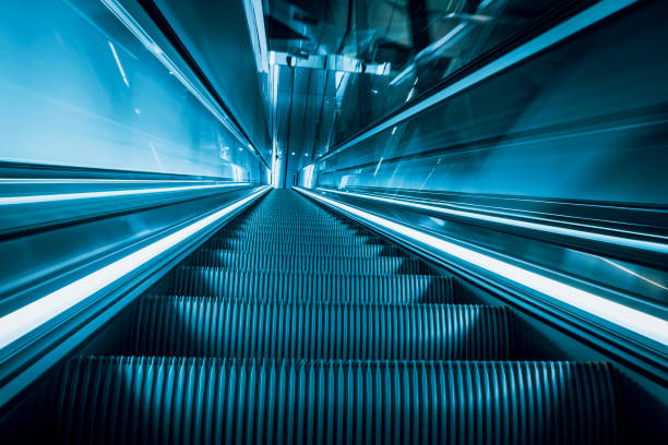istock View of escalator in modern station 1153640955