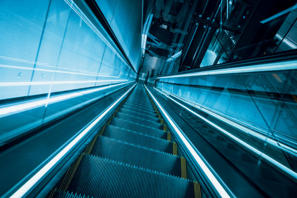 istock View of escalator in modern station 1153640987