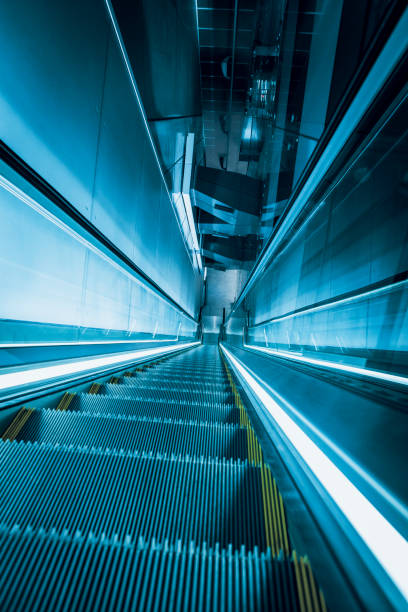 istock View of escalator in modern station 1153641069