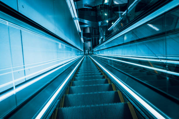 istock View of escalator in modern station 1153641106