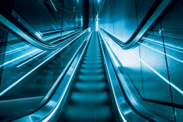 istock View of escalator in modern station 1153641122